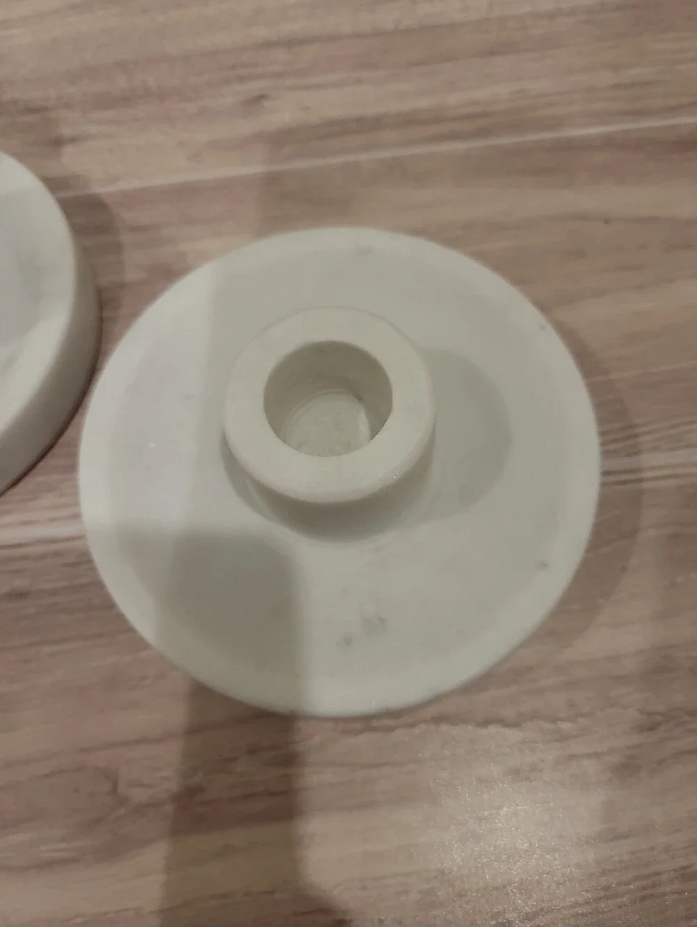 Studio McGee White Marble Candle Holders - Set of 2